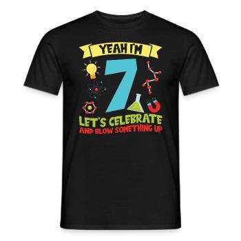 yes I' - Science Birthday - Men's T-Shirt - black - Front - AI Model Male 178 light (178cm)