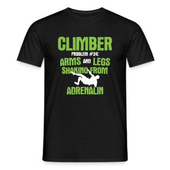 Klettern Bouldern - Männer T-Shirt - Schwarz - Vorne - AI Model Male 178 light (178cm)