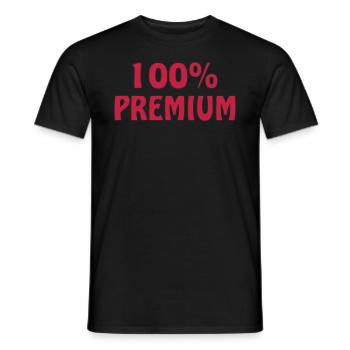 100% PREMIUM - T-shirt homme - noir - Devant - AI Model Male 178 light (178cm)
