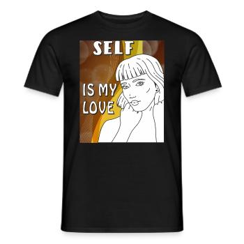 MRS. SELF IS MY LOVE - Men's T-Shirt - black - Front - AI Model Male 178 light (178cm)