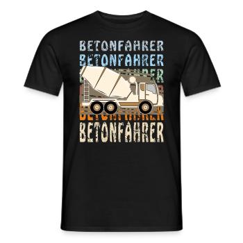 BETONFAHRER - Männer T-Shirt - Schwarz - Vorne - AI Model Male 178 light (178cm)