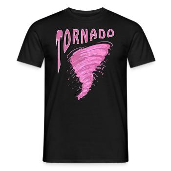 TORNADO - Men's T-Shirt - black - Front - AI Model Male 178 light (178cm)