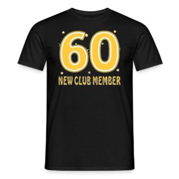 BIRTHDAY 60 - Men's T-Shirt - black - Front - AI Model Male 178 light (178cm)