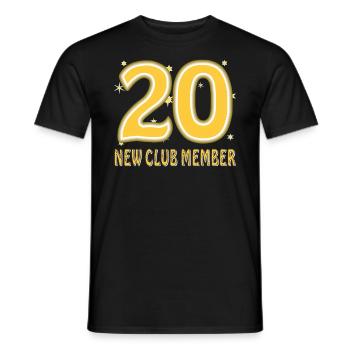 ANNIVERSAIRE 20 - T-shirt homme - noir - Devant - AI Model Male 178 light (178cm)