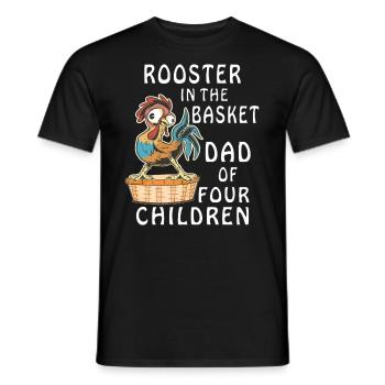 HAHN IM KORB - Männer T-Shirt - Schwarz - Vorne - AI Model Male 178 light (178cm)
