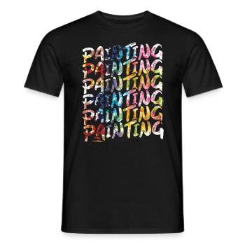 Maler Zeichner für Künstler - Männer T-Shirt - Schwarz - Vorne - AI Model Male 178 light (178cm)