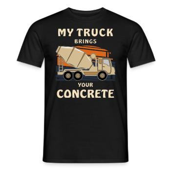 MY TRUCK BRINGS YOUR CONCRETE - Männer T-Shirt - Schwarz - Vorne - AI Model Male 178 light (178cm)