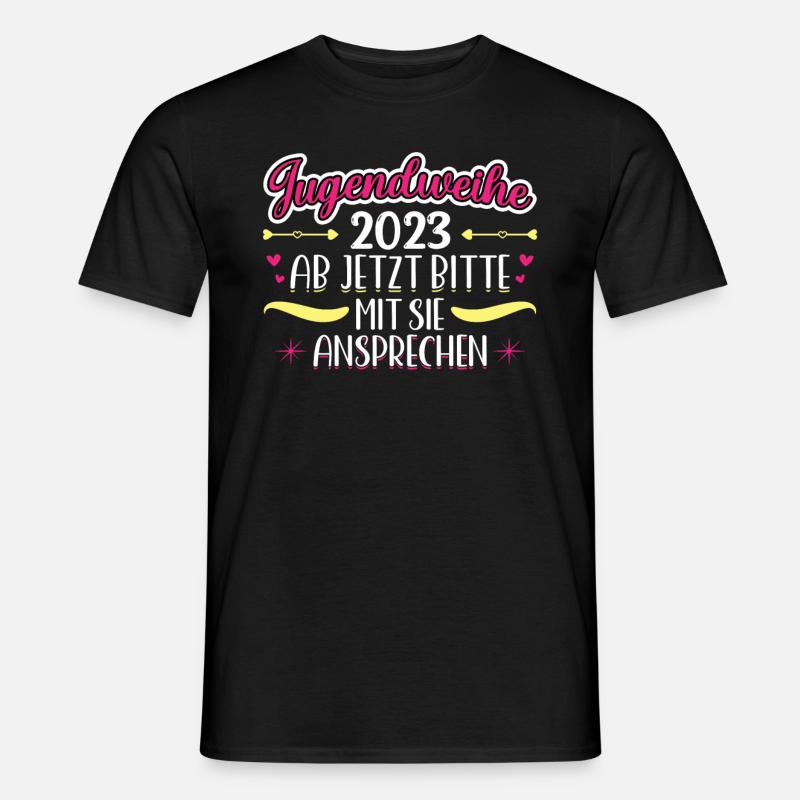 Jugendweihe 2023 Mädchen Junge - Männer T-Shirt - Schwarz