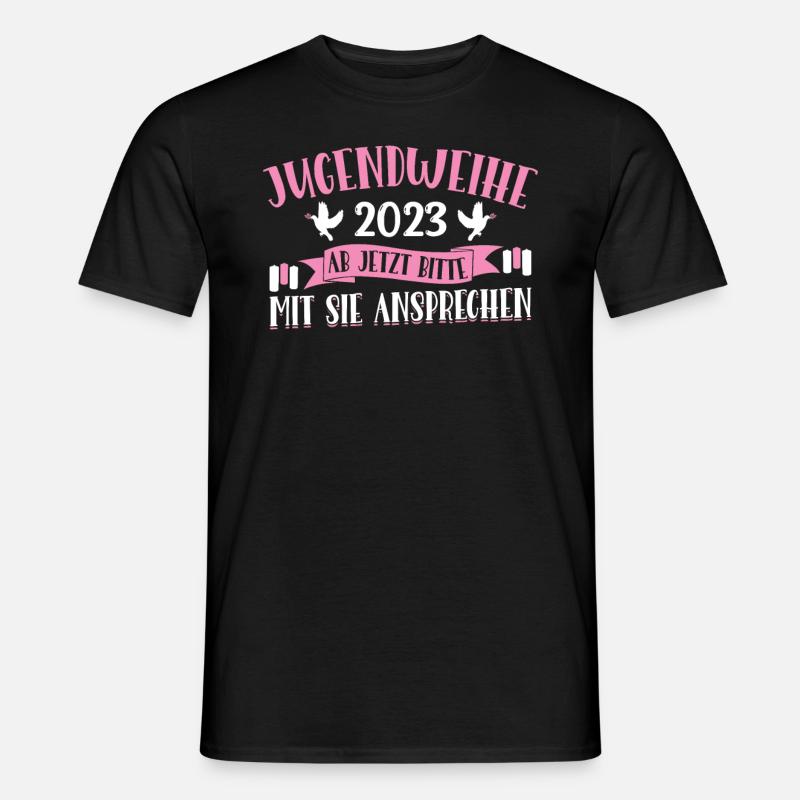 Jugendweihe 2023 Mädchen Junge - Männer T-Shirt - Schwarz