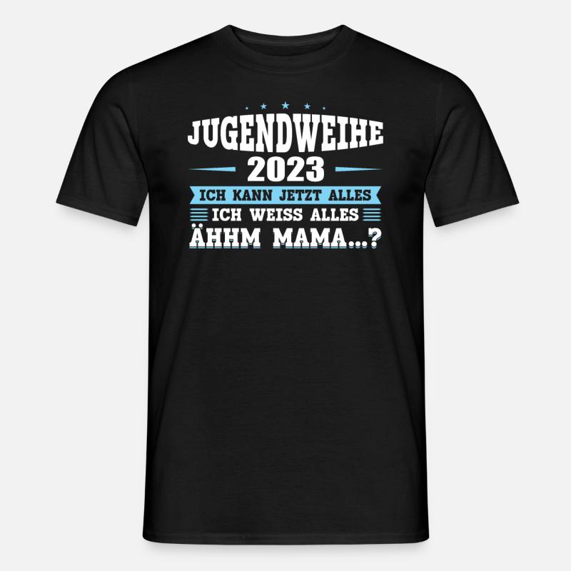 Jugendweihe 2023 Mädchen Junge - Männer T-Shirt - Schwarz
