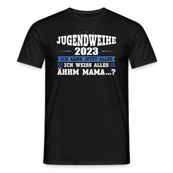Jugendweihe 2023 Mädchen Junge - Männer T-Shirt - Schwarz - Vorne - AI Model Male 178 light (178cm)