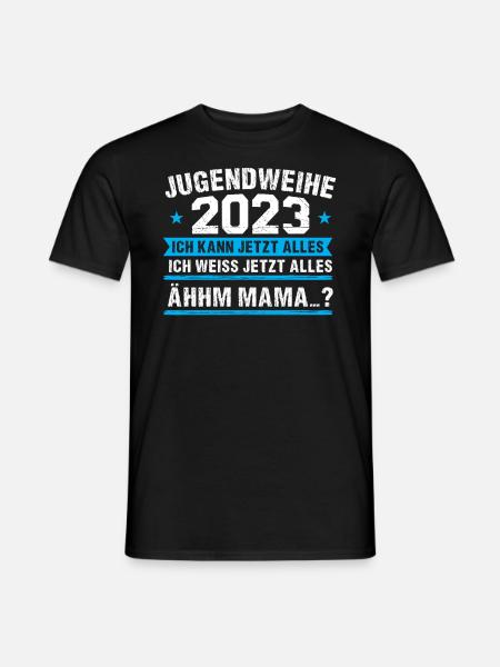 Jugendweihe 2023 Mädchen Junge - Männer T-Shirt - Schwarz