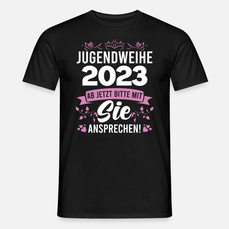 Jugendweihe 2023 Mädchen - Männer T-Shirt - Schwarz