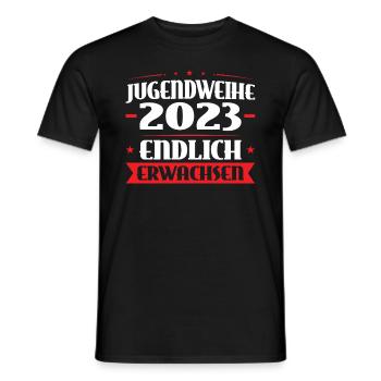 Jugendweihe 2023 Mädchen Junge - Männer T-Shirt - Schwarz - Vorne - AI Model Male 178 light (178cm)