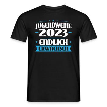 Jugendweihe 2023 Mädchen Junge - Männer T-Shirt - Schwarz - Vorne - AI Model Male 178 light (178cm)