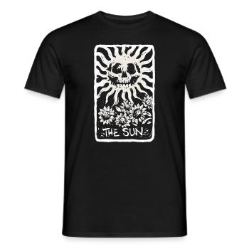The Sun Skeleton Skull Tarot Card - Männer T-Shirt - Schwarz - Vorne - AI Model Male 178 light (178cm)