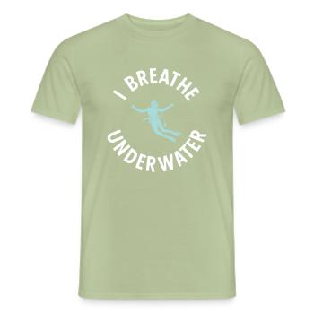Apnoetaucher Freitaucher Taucher - Männer T-Shirt - Sage - Vorne - AI Model Male 178 light (178cm)
