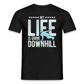 Snowboard Spruch für Snowboarder - Männer T-Shirt - Schwarz - Vorne - AI Model Male 178 light (178cm)