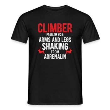 Klettern Bouldern - Männer T-Shirt - Schwarz - Vorne - AI Model Male 178 light (178cm)