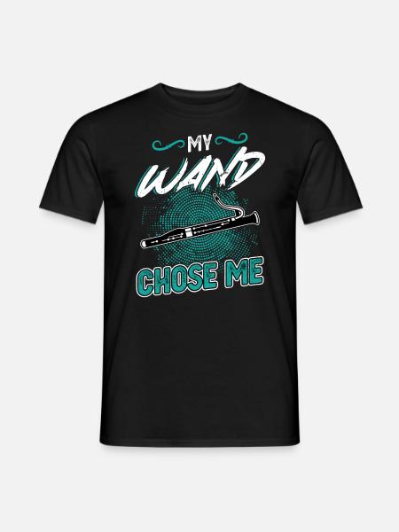 My Wand Chose Me - Bassoon - Männer T-Shirt - Schwarz