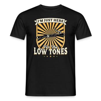 I'm Just Here For The Low Tones - Bassoon - Men's T-Shirt - black - Front - AI Model Male 178 light (178cm)