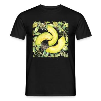 Avocado - Men's T-Shirt - black - Front - AI Model Male 178 light (178cm)