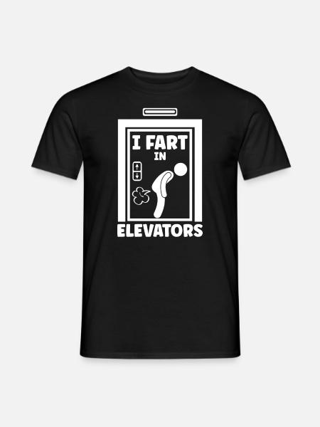 I Fart In Elevators - Männer T-Shirt - Schwarz
