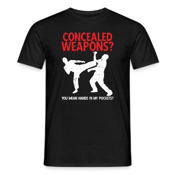 Israelischer Kampfsport Krav Maga - Männer T-Shirt - Schwarz - Vorne - AI Model Male 178 light (178cm)