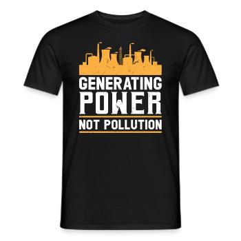 Generating Power Not Pollution Nuclear Engineering - Männer T-Shirt - Schwarz - Vorne - AI Model Male 178 light (178cm)