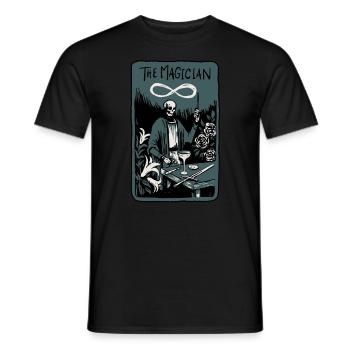 The Magician Skeleton Skull Tarot Card - Männer T-Shirt - Schwarz - Vorne - AI Model Male 178 light (178cm)