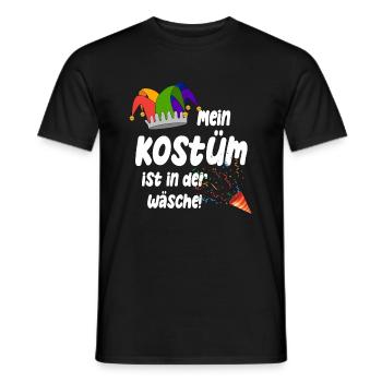 Mein Kostüm ist in der Wäsche - Männer T-Shirt - Schwarz - Vorne - AI Model Male 178 light (178cm)