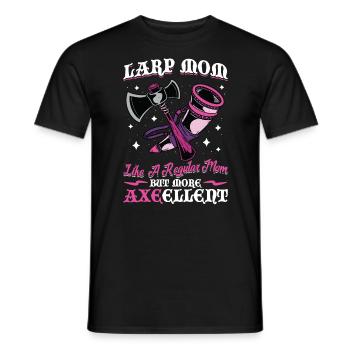 Maman GN - Comme une maman normale mais plus AXEellent - T-shirt homme - noir - Devant - AI Model Male 178 light (178cm)