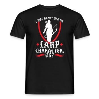 I Like My Larp Character - Larping - Men's T-Shirt - black - Front - AI Model Male 178 light (178cm)