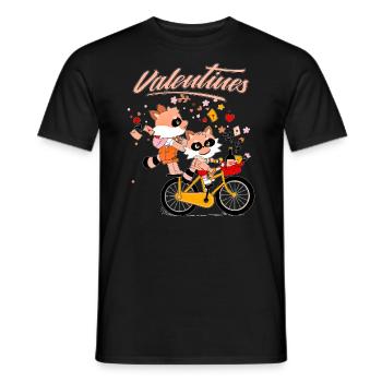 VALENTINES - Männer T-Shirt - Schwarz - Vorne - AI Model Male 178 light (178cm)