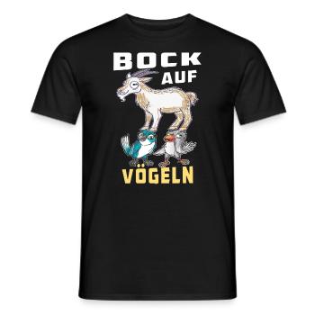 BOCK AUF VÖGELN - Männer T-Shirt - Schwarz - Vorne - AI Model Male 178 light (178cm)