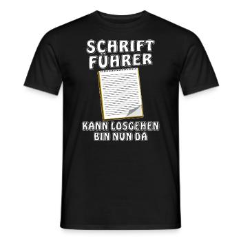 SCHRIFTFÜHRER - Männer T-Shirt - Schwarz - Vorne - AI Model Male 178 light (178cm)