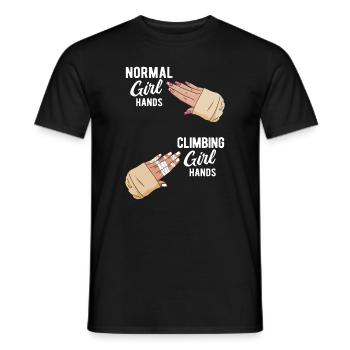 Klettern Bouldern - Männer T-Shirt - Schwarz - Vorne - AI Model Male 178 light (178cm)