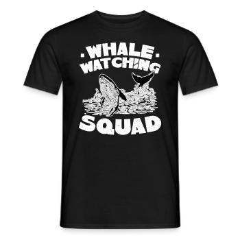 Whale Watching Squad - Männer T-Shirt - Schwarz - Vorne - AI Model Male 178 light (178cm)