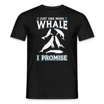 Juste une baleine de plus je promets - Observation des baleines - T-shirt homme - noir - Devant - AI Model Male 178 light (178cm)