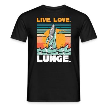 Live. Love. Lunge. - Whale - Männer T-Shirt - Schwarz - Vorne - AI Model Male 178 light (178cm)
