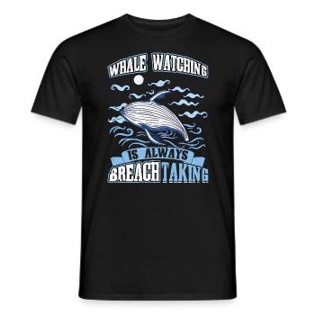 Whale Watching Is Always BREACHtaking - Männer T-Shirt - Schwarz - Vorne - AI Model Male 178 light (178cm)