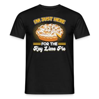 Je suis juste ici pour la Key Lime Pie - T-shirt homme - noir - Devant - AI Model Male 178 light (178cm)