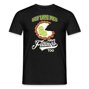 Key Lime Pies Have Fillings Too - Men's T-Shirt - black - Front - AI Model Male 178 light (178cm)