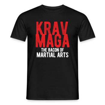 Israelischer Kampfsport Krav Maga - Männer T-Shirt - Schwarz - Vorne - AI Model Male 178 light (178cm)
