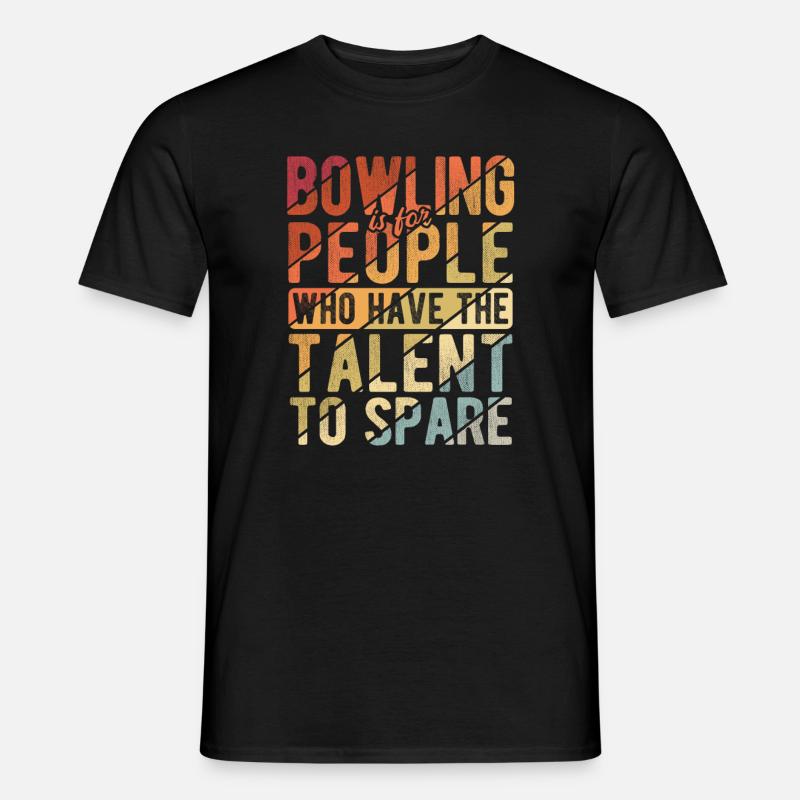 Bowling - Männer T-Shirt - Schwarz