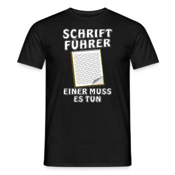 SCHRIFTFÜHRER - Männer T-Shirt - Schwarz - Vorne - AI Model Male 178 light (178cm)