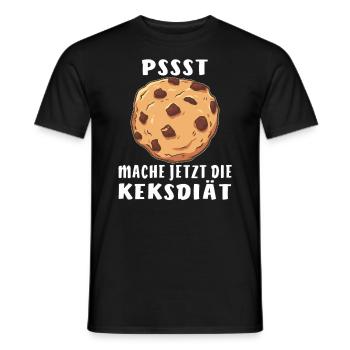 PSSST MACHE JETZT DIE KEKSDIÄT - Männer T-Shirt - Schwarz - Vorne - AI Model Male 178 light (178cm)
