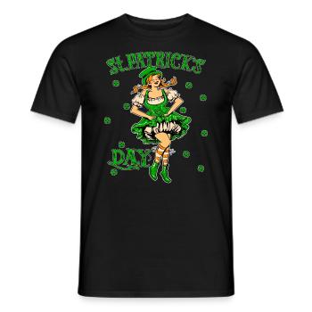 JOURNÉE DE MME SAINT-PATRICK - T-shirt homme - noir - Devant - AI Model Male 178 light (178cm)