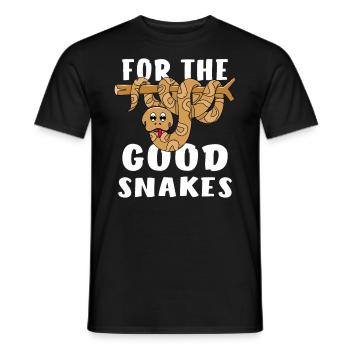 FOR GOOD SNAKES - Men's T-Shirt - black - Front - AI Model Male 178 light (178cm)