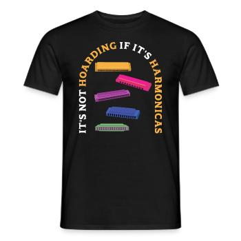 It's Not Hoarding If It's Harmonicas - Men's T-Shirt - black - Front - AI Model Male 178 light (178cm)